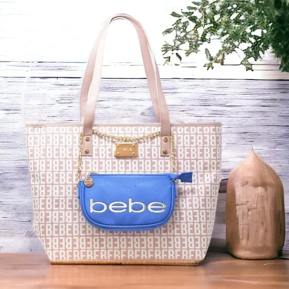 Women’s James 2 Piece Tote Blush Logo/ Blue - Picture 1 of 13